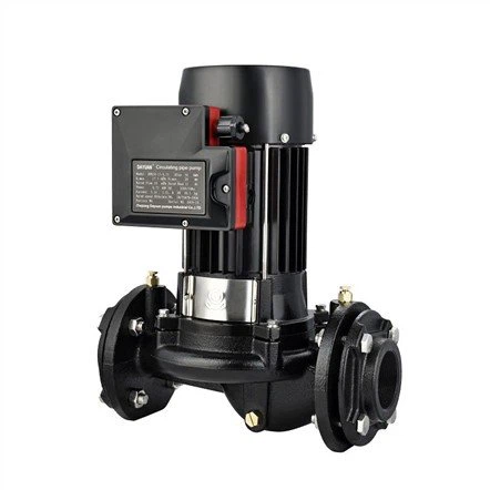What is the suction capacity of an inline circulation pump?